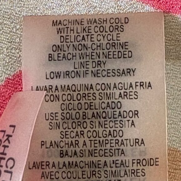 Karl Lagerfeld Multicolored Floral Blouse, Long Sleeves Roll Tab Women's Size XL - Picture 9 of 9